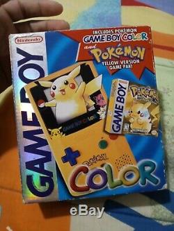 Nintendo Game Boy Color Pokemon System Edition De Poche Jaune Cib. Voir Les Photos