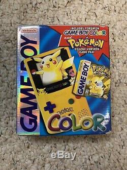 Nintendo Game Boy Color Pokémon (pokémon Pikachu) Version Jaune Withbox & Jeu