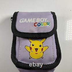 Nintendo Game Boy Color Raisin CGB-001 Gameboy Couleur avec Étui Pokémon et 2 Jeux