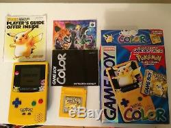 Nintendo Game Boy Color Système De Poche Pikachu Jaune Pokemon Jaune En Boîte Super Rare