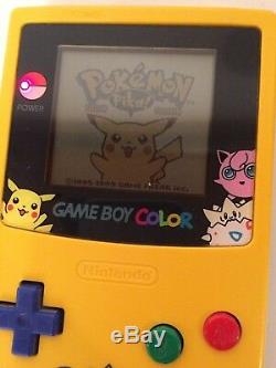 Nintendo Game Boy Color Système De Poche Pikachu Jaune Pokemon Jaune En Boîte Super Rare