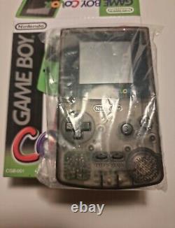 Nintendo Game Boy Color Système Portable Edition Limitée Clair Noir Et Blanc