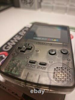 Nintendo Game Boy Color Système Portable Edition Limitée Clair Noir Et Blanc