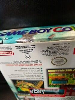 Nintendo Game Boy Color Teal Nouveau Dans La Boîte Scellée (nib) Plus Jeu Toy Story 2 Nouveau