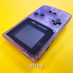 Nintendo Game Boy Color Violet Transparent ? CGB-001 GBC RESTAURÉ NOUVEAU CORPS