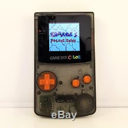 Nintendo Game Boy Color (gbc) Console Noire Personnalisée Re-shell Et LCD Rétro-éclairage Mod
