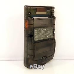 Nintendo Game Boy Color (gbc) Console Noire Personnalisée Re-shell Et LCD Rétro-éclairage Mod
