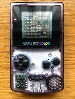 Nintendo Game Boy Color transparent violet clair parfaitement fonctionnel 1989