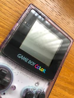 Nintendo Game Boy Color transparent violet clair parfaitement fonctionnel 1989