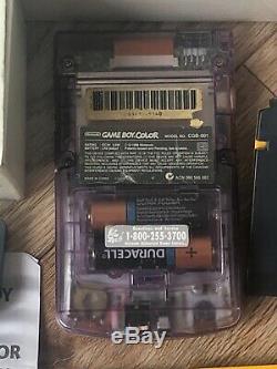 Nintendo Game Boy Color (violet Cgb-001) + Jeux + Caméra + Imprimante + Plus Lots