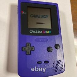 Nintendo Game Boy Couleur Atomic Purple Handheld Console En Boîte