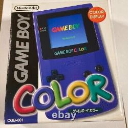 Nintendo Game Boy Couleur Atomic Purple Handheld Console En Boîte