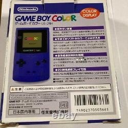 Nintendo Game Boy Couleur Atomic Purple Handheld Console En Boîte