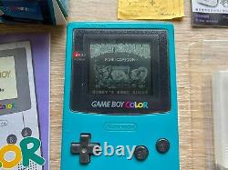 Nintendo Game Boy Couleur Gbc Blue Console Boxed With Game Boy GB Donkey Kong Land