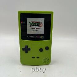 Nintendo Game Boy Couleur Handheld Jeu Console Lime Verte Avec Ips LCD Rétroéclairé