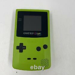 Nintendo Game Boy Couleur Handheld Jeu Console Lime Verte Avec Ips LCD Rétroéclairé