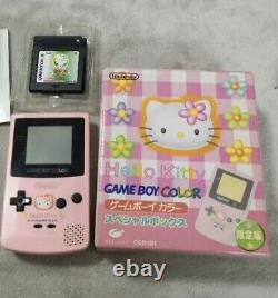 Nintendo Game Boy Couleur Hello Kitty Pink Limitedavec Boîte Avec Instructions