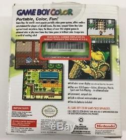 Nintendo Game Boy Couleur Kiwi Lime Green Pokemon Crystal 100% Complet Cib Nrmint