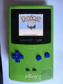 Nintendo Game Boy Couleur Lancement Édition Kiwi Poche Système Modded Ags101 Backli