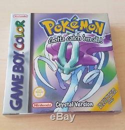 Nintendo Game Boy Couleur Pokemon Crystal Version Complete Box + Manual Cib