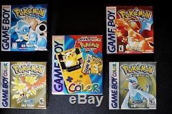 Nintendo Game Boy Couleur Pokémon Edition Jaune Avec Jeux Pokemon