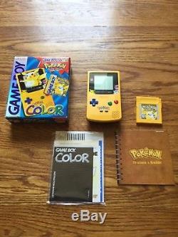 Nintendo Game Boy Couleur Pokemon Edition Jaune Pikachu Poche Dans La Boîte