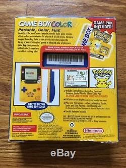 Nintendo Game Boy Couleur Pokemon Edition Jaune Pikachu Poche Dans La Boîte