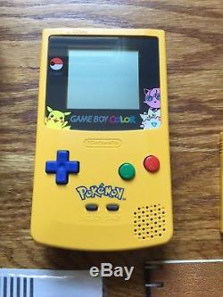 Nintendo Game Boy Couleur Pokemon Edition Jaune Pikachu Poche Dans La Boîte