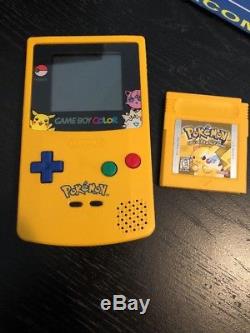 Nintendo Game Boy Couleur Pokemon Pikachu Edition Jaune Console Box Lire Desrcrip