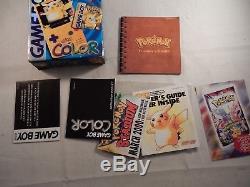 Nintendo Game Boy Couleur Pokemon Pikachu Jaune Système (complet Dans La Boîte) # S531