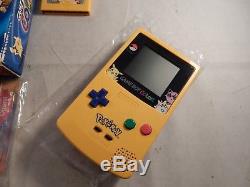 Nintendo Game Boy Couleur Pokemon Pikachu Jaune Système (complet Dans La Boîte) # S531