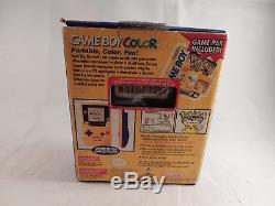 Nintendo Game Boy Couleur Pokemon Pikachu Jaune Système (complet Dans La Boîte) # S531