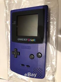 Nintendo Game Boy Couleur Purple Raisin Système De Poche Près De New Complete