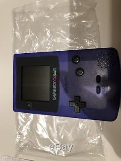 Nintendo Game Boy Couleur Purple Raisin Système De Poche Près De New Complete