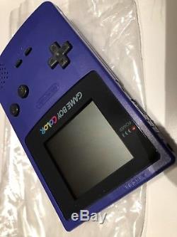 Nintendo Game Boy Couleur Purple Raisin Système De Poche Près De New Complete