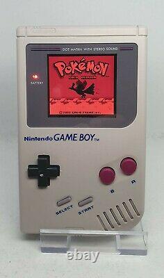 Nintendo Game Boy Dmg-01 Portable (gris) Ips Modded (rétroéclairé & Multicolore)