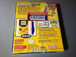 Nintendo Game Boy Gameboy Couleur Pikachu Edition Jaune Pokemon Système Nouveau Scellé
