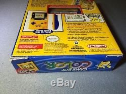 Nintendo Game Boy Gameboy Couleur Pikachu Edition Jaune Pokemon Système Nouveau Scellé