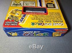 Nintendo Game Boy Gameboy Couleur Pikachu Edition Jaune Pokemon Système Nouveau Scellé