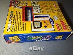 Nintendo Game Boy Gameboy Couleur Pikachu Edition Jaune Pokemon Système Nouveau Scellé