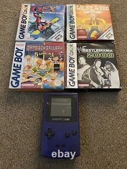 Nintendo Game Boy Handheld Système De Raisins Bundle