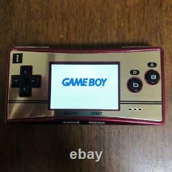 Nintendo Game Boy Micro 20ème Anniversaire Nes Color Console & Adaptateur Avec Box Mint