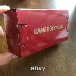 Nintendo Game Boy Micro 20ème Anniversaire Nes Color Console & Adaptateur Avec Box Mint