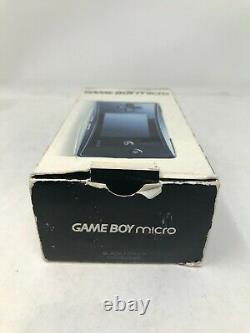 Nintendo Game Boy Micro Advance Black Handheld System Cib Testé Et Fonctionne