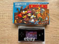 Nintendo Game Boy Micro Black Console Boxed With Gba Super Donkey Kong Combo Japan
