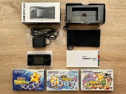 Nintendo Game Boy Micro Black Console Boxed With The Legend Of Starfy Combo Gba
