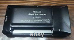 Nintendo Game Boy Micro Console Couleur Noire Withcable Japon Testé Travailler Utilisé