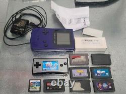 Nintendo Game Boy Micro Console Noir Condition Incroyable Avec Manuels Et Chargeur