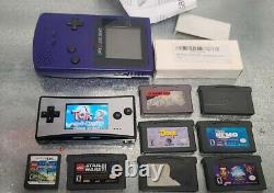 Nintendo Game Boy Micro Console Noir Condition Incroyable Avec Manuels Et Chargeur