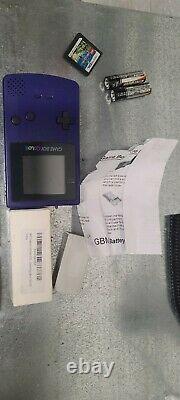 Nintendo Game Boy Micro Console Noir Condition Incroyable Avec Manuels Et Chargeur